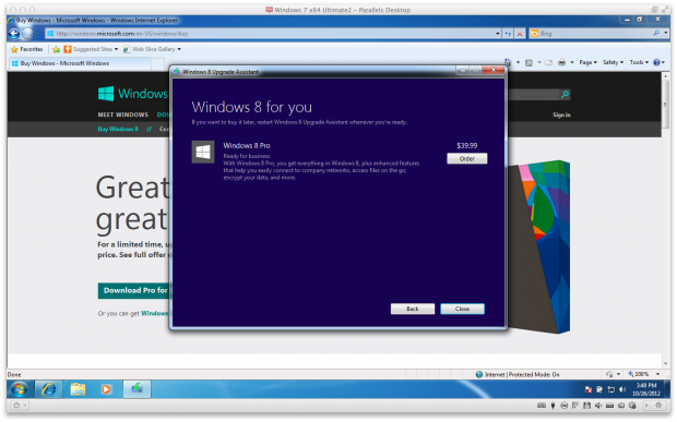 Upgrade von Windows 7 auf 8 mit Parallels Desktop 8 für Mac (Bild: Parallels)